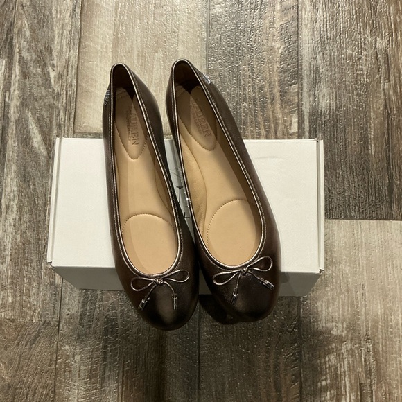 Ralph Lauren Metallic Brown Ballet Flats Size 6B - Picture 13 of 16